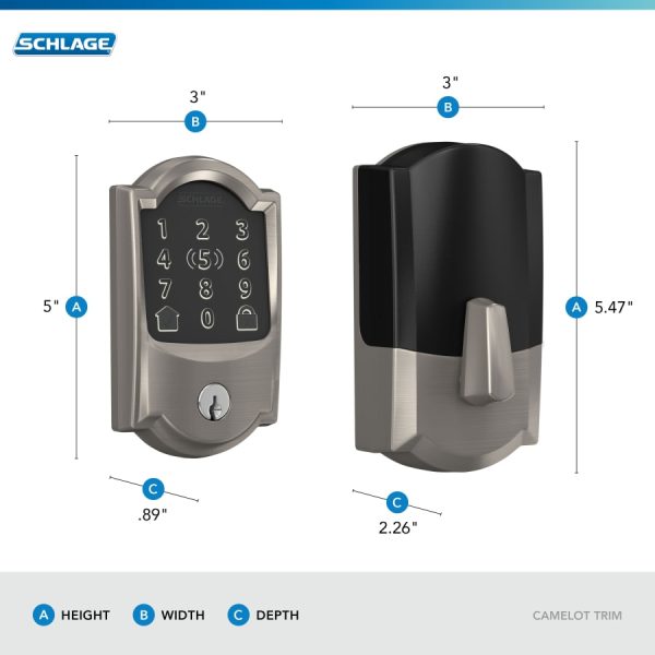 Schlage Encode Plus Camelot Touchscreen Deadbolt - Image 3